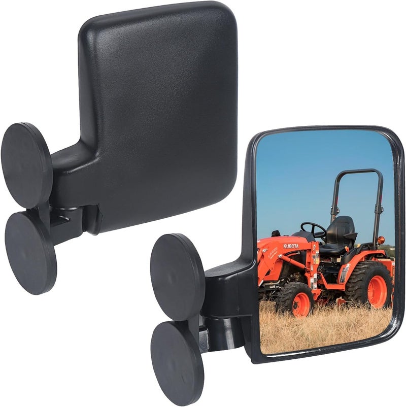 Lifronkit Tractor Mirrors, Strong Magnetic Side Mirrors for Tractors, Forklifts, Lawn Movers, Small Dozers, Lift Trucks, Golf Cart, Compatible with John Deere, Kubota and more, Installation-free, 2pcs - Image 1